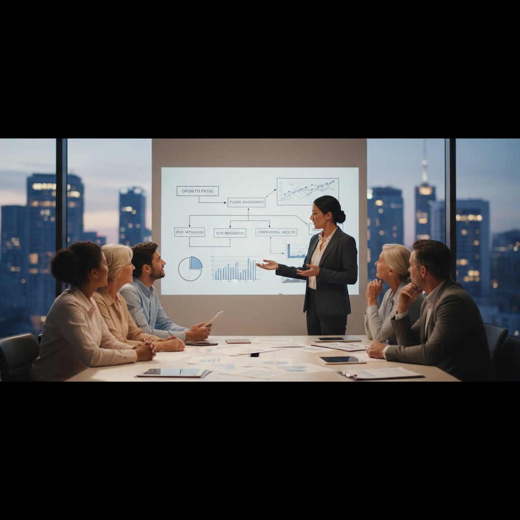 business owner meeting with tax consultant at Dallas office
