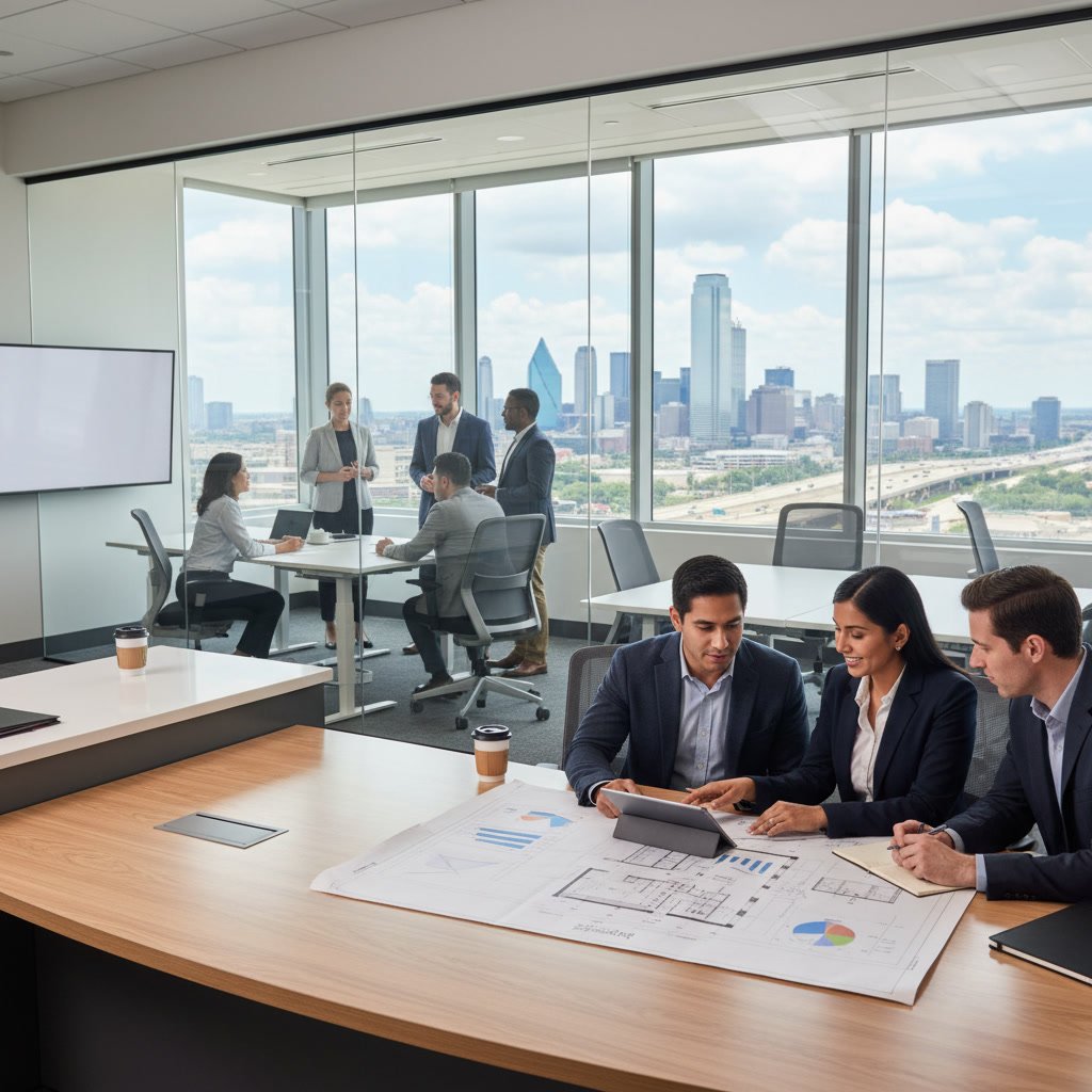 Dallas business owner reviewing tax documents with bilingual accountant