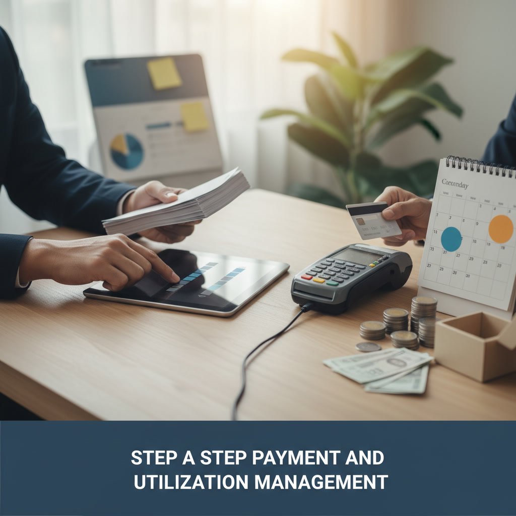 Calendar showing scheduled credit card payments and utilization tracking