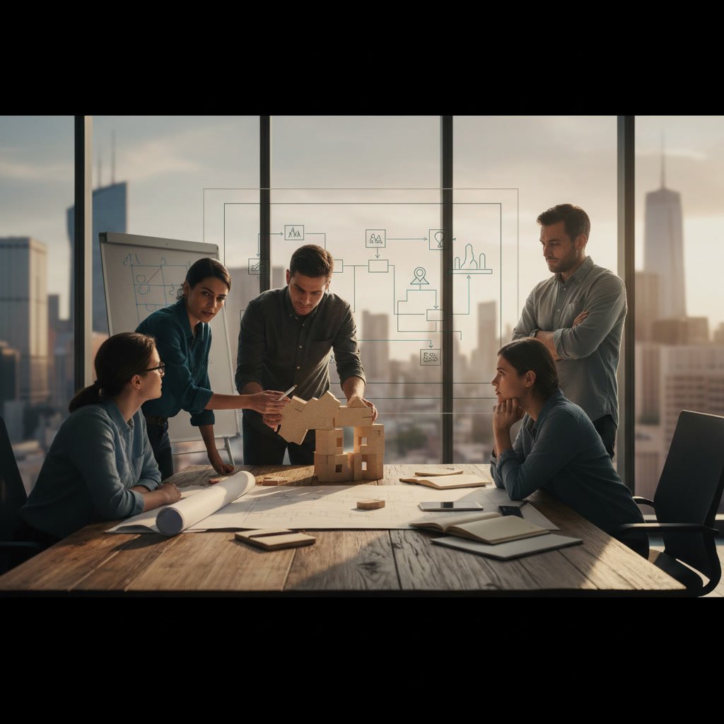 Financial consultant adjusting credit building strategy during review meeting